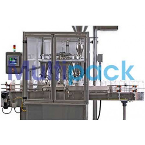 Automatic Rotary Monoblock 16x8 Dry Syrup Powder Filling & Capping Machine