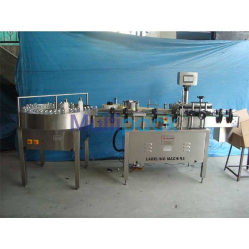 Vial Labeller machine with Turn table