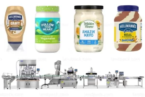 Mayonnaise Bottle filling capping and labeling machine