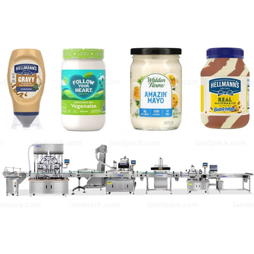 Mayonnaise Bottle filling capping and labeling machine