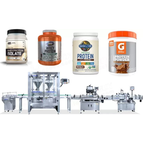 Protein Powder Bottle Filling Capping Machine Line