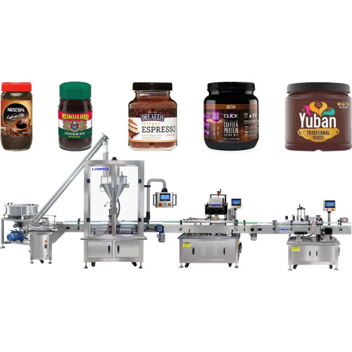 Jar and container powder filling line